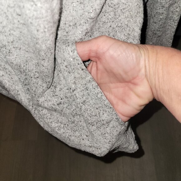 Cathy Daniels Gray Hooded Cardigan Sweater - Picture 2 of 6